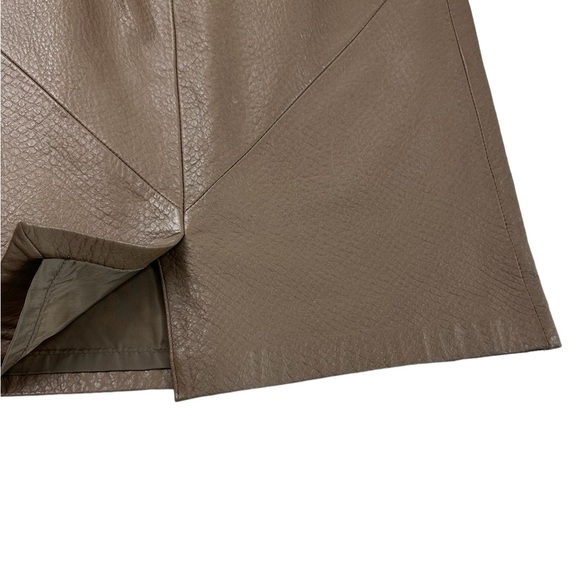 Vintage Wilsons Leather Women's A Line Genuine Leather Skirt Tan Size 10/Medium - Picture 3 of 9